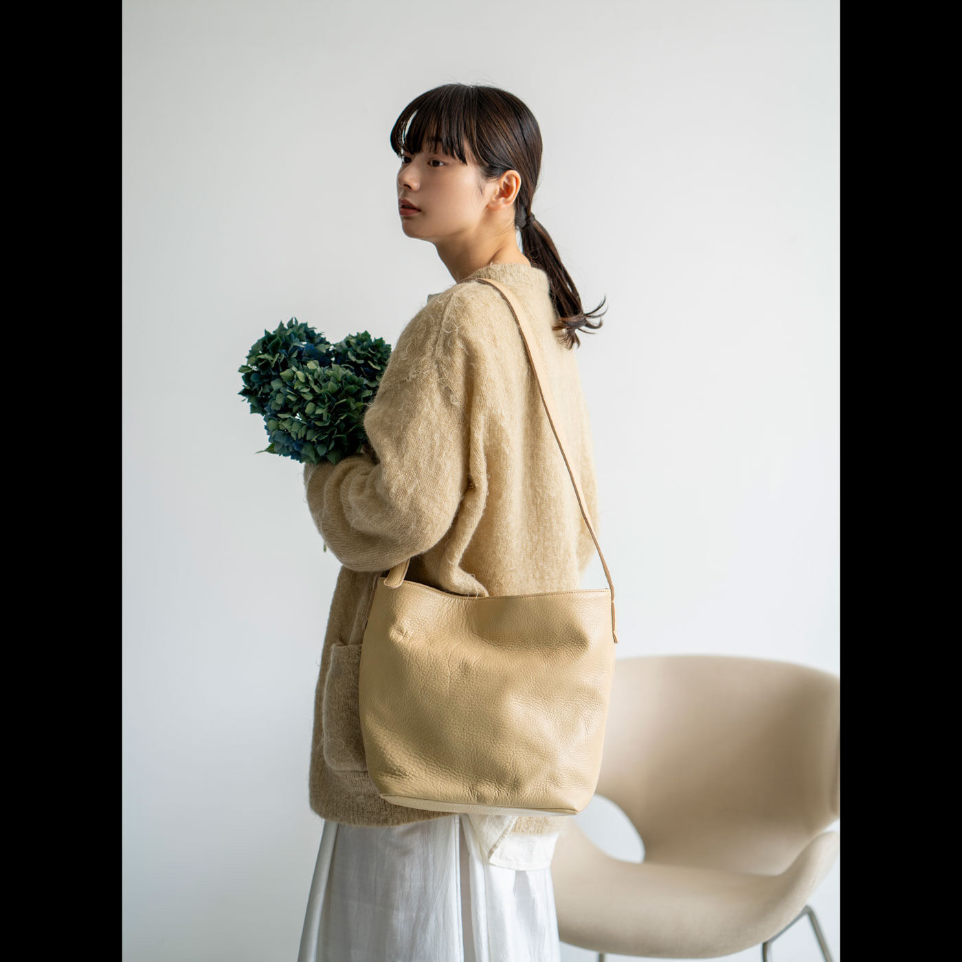 フェリシモギフトショップ|福岡の鞄作家が作った 職人本革のエトランドルバッグ〈ベージュ〉 [本革 鞄：日本製]