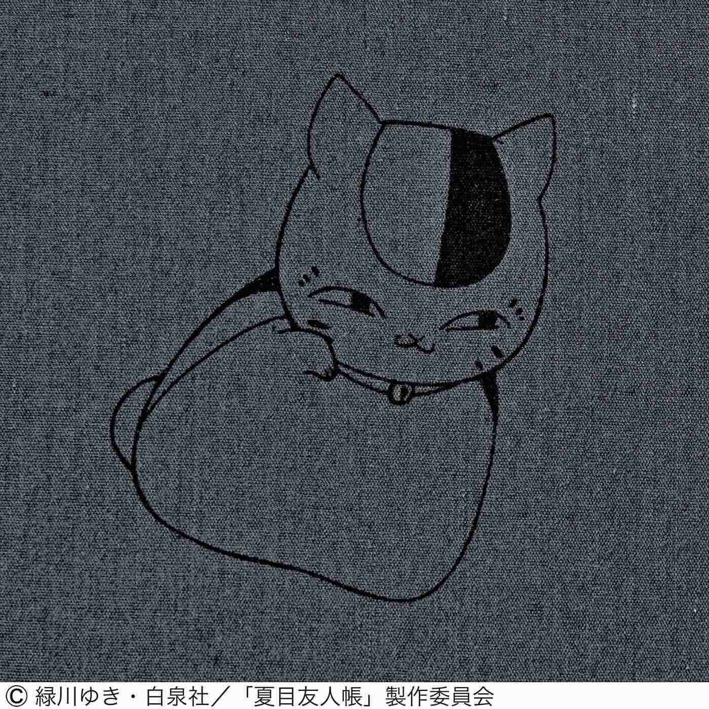 フェリシモギフトショップ|夏目友人帳×猫部　ニャンコ先生と野花のワンピース|大人っぽい線画のニャンコ先生がかわいい！