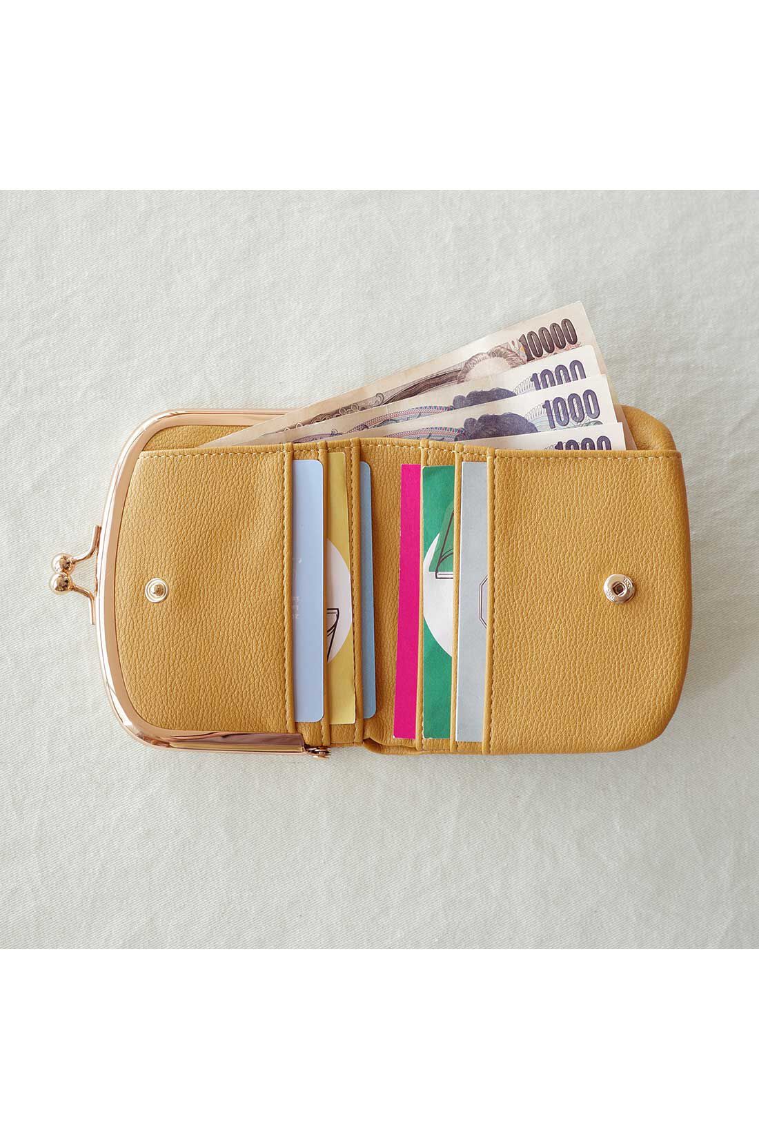 フェリシモギフトショップ|シボ合皮がま口財布【シロップ．バスケット】