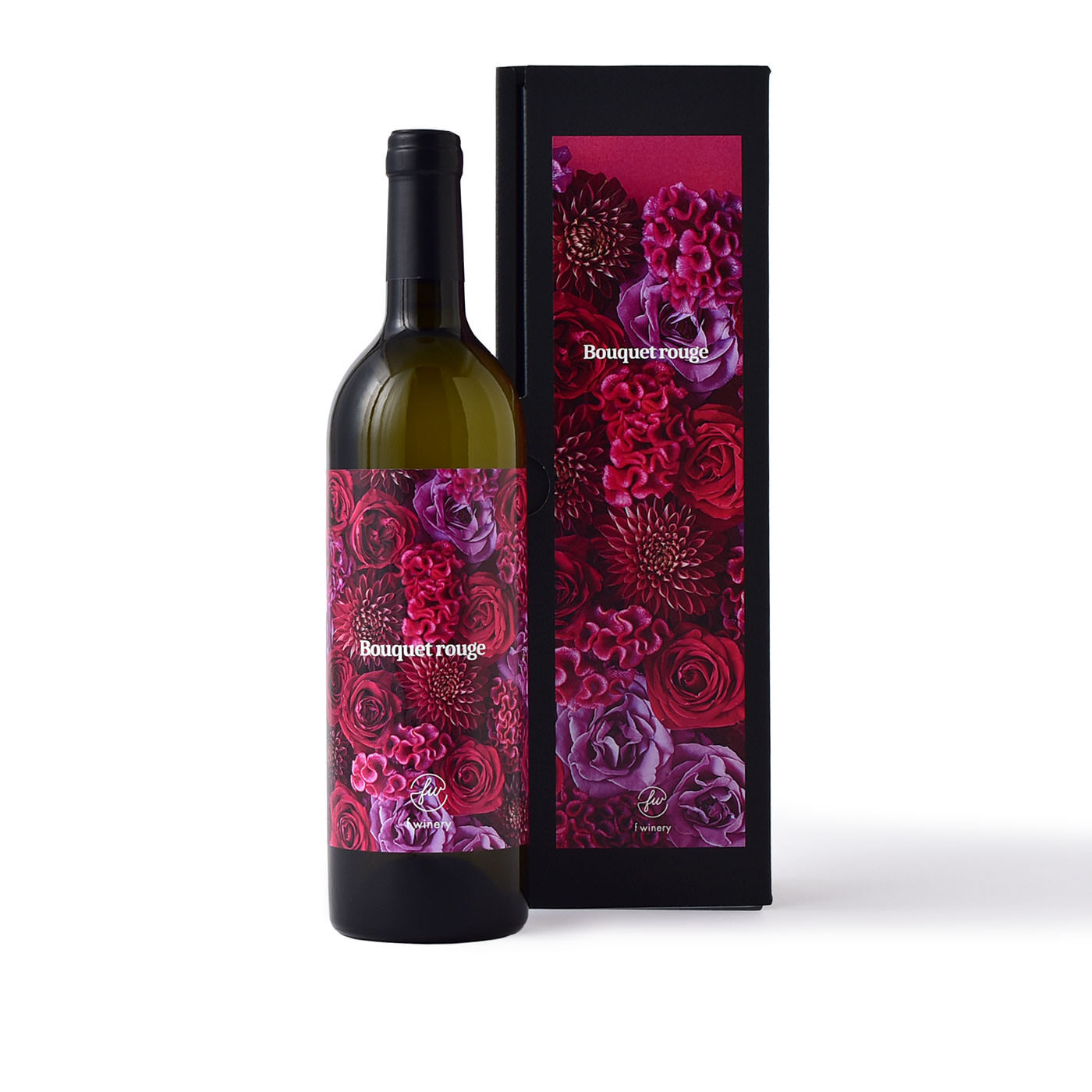 フェリシモギフトショップ|f winery　フェリシモワイン醸造所　花束のように贈るワイン（赤ワイン）〈ラッピングサービス付き〉|ラベルとお揃いのギフトパッケージ入りです。