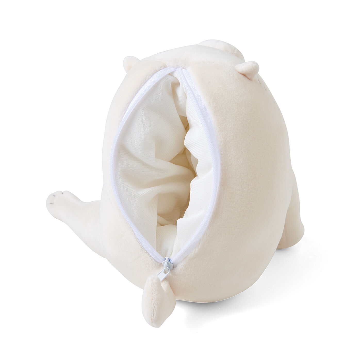 フェリシモギフトショップ|ミュージアム部　江戸わんこがくったりおすわり 芦雪犬ペンポーチ|後ろ側にファスナー付き。