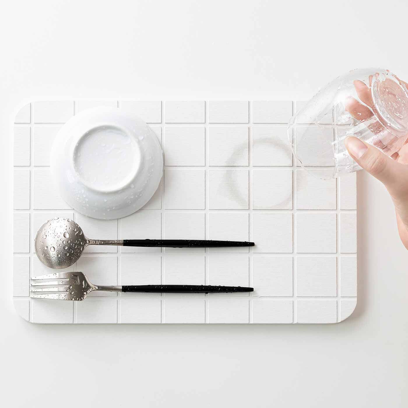 フェリシモギフトショップ|ちょっとした洗い物置き場に 溶岩石のドライボード〈WHITE〉
