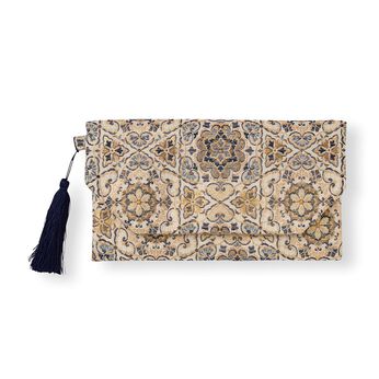 フェリシモギフトショップ | ｅｌシルク糸遣京織〈Ｒ〉クラッチ長財布　六角花柄