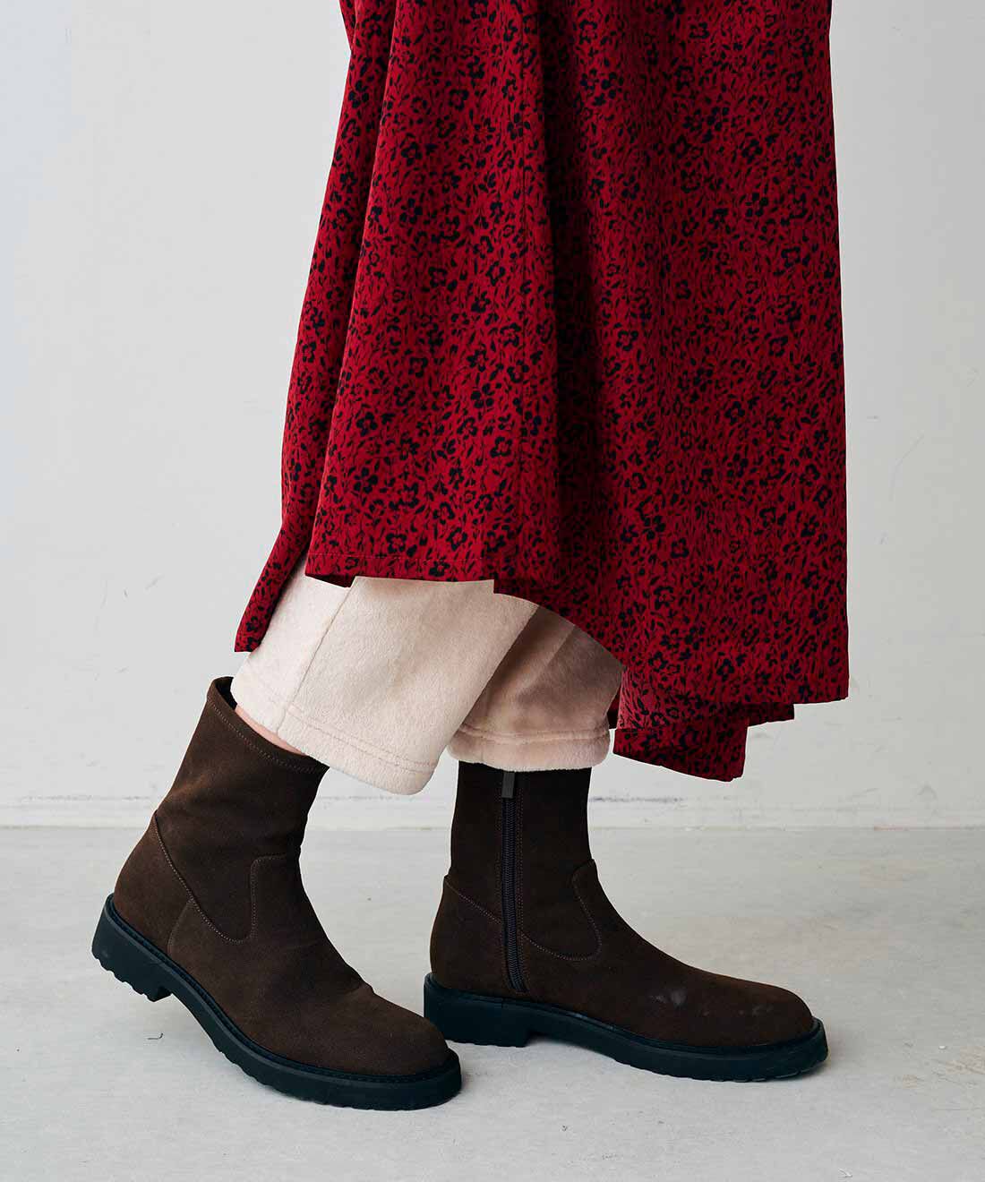 フェリシモギフトショップ|リブ　イン　コンフォート　こっそり仕込んでしあわせ！両面ライトボアの帯電防止ペチコートパンツ〈ベージュ〉