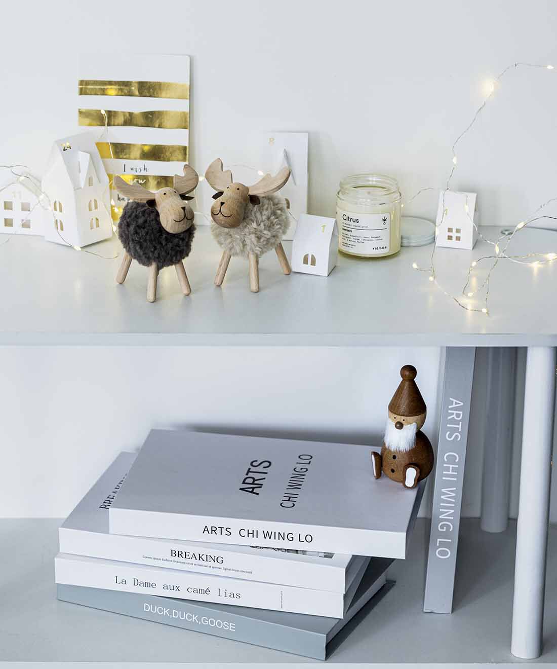 フェリシモギフトショップ|やさしい木のぬくもりを感じる ちょこんとおすわりサンタのオブジェ