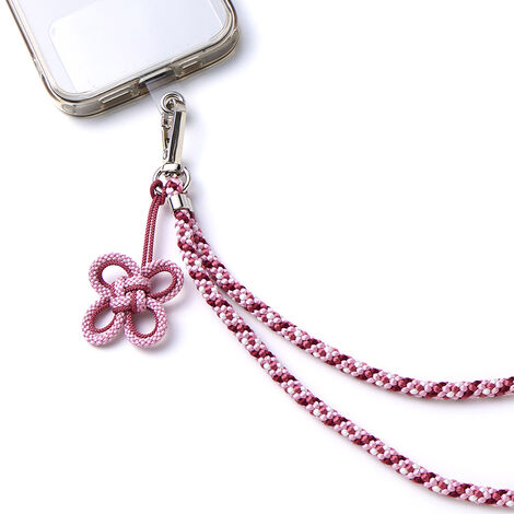 フェリシモギフトショップ | 叶結び京くみひもスマホストラップ〈桃〉