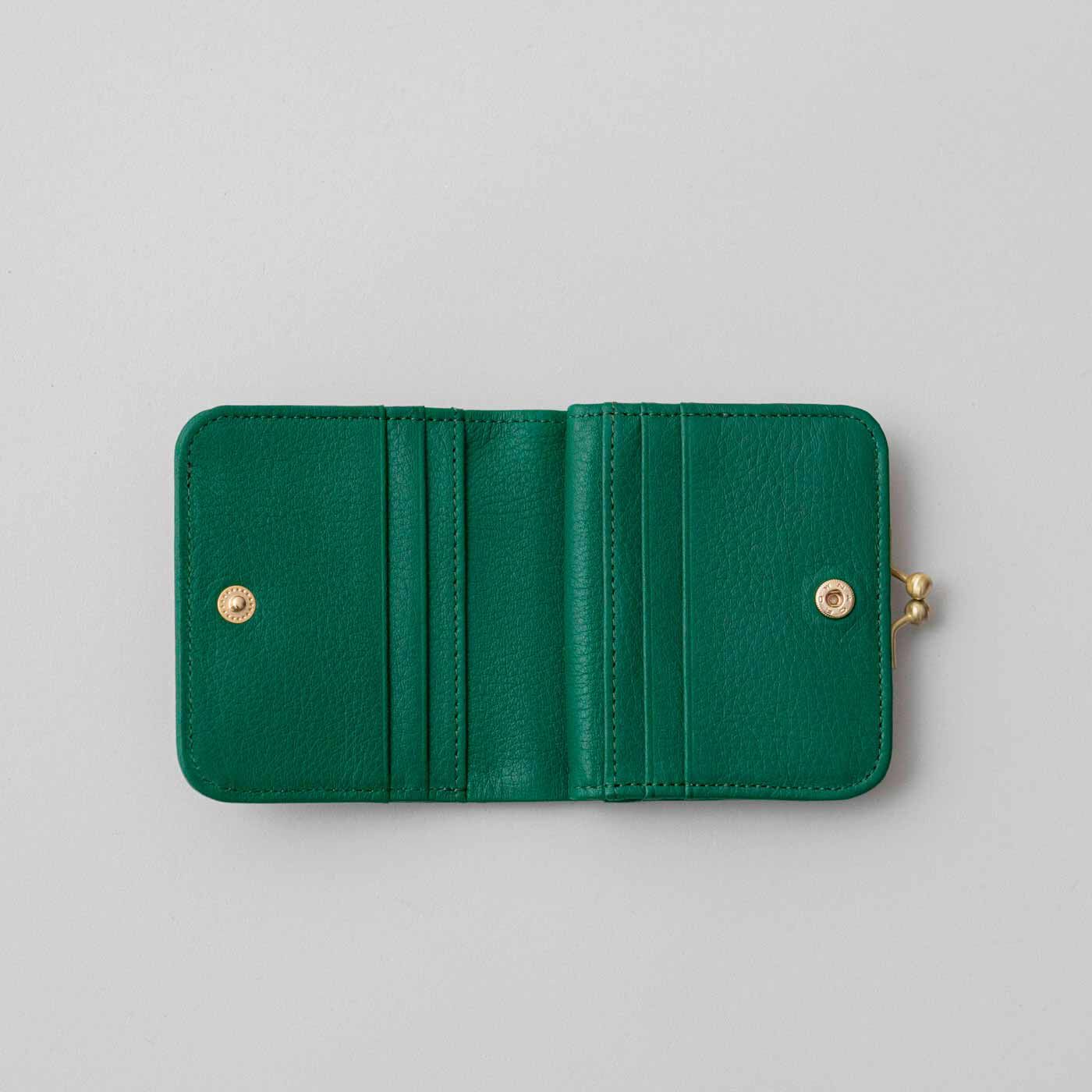 フェリシモギフトショップ|財布作りのプロ集団が作った 職人本革のプチファヴォリウォレット〈バジル色〉