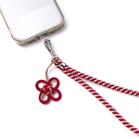 フェリシモギフトショップ | 叶結び京くみひもスマホストラップ〈赤〉