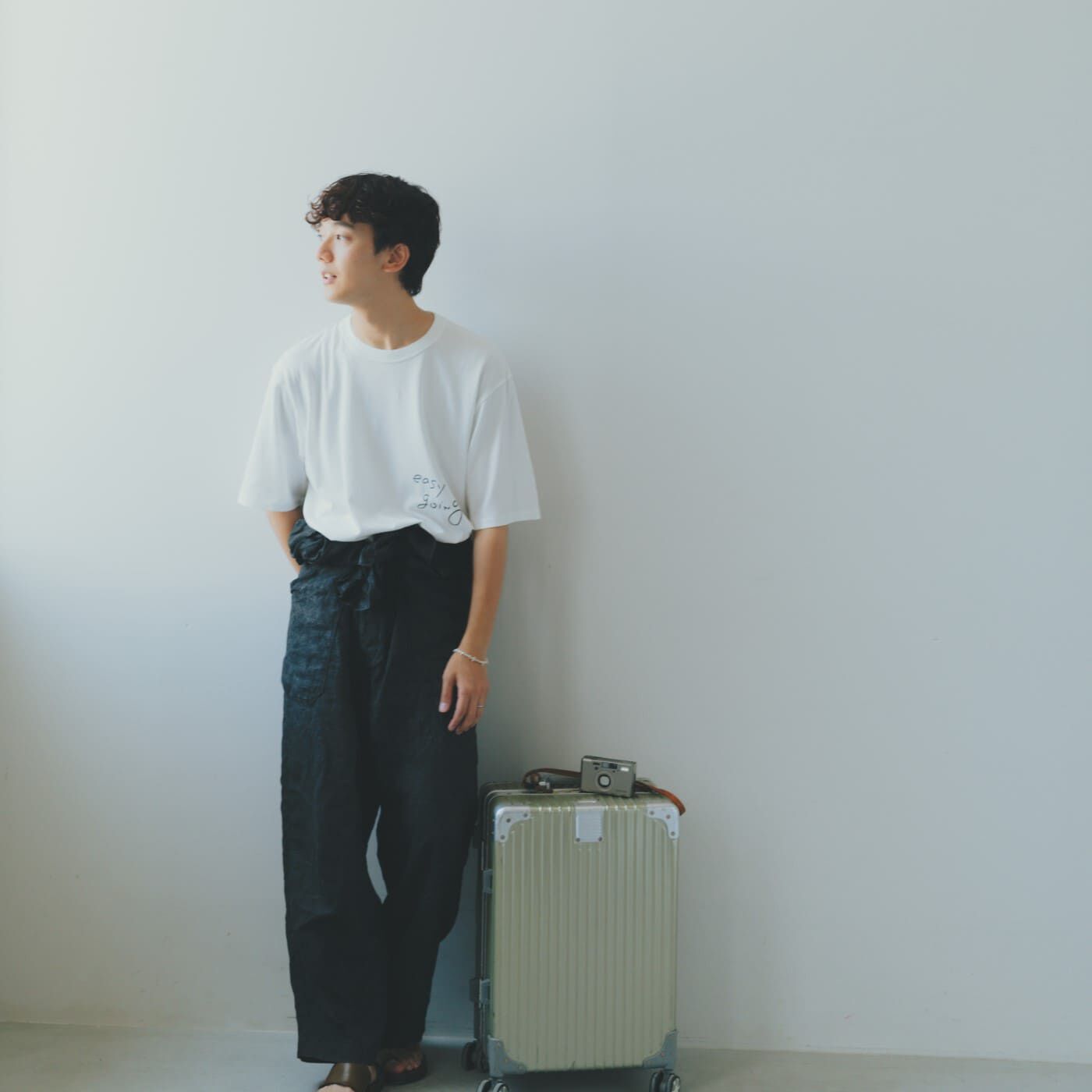 フェリシモギフトショップ|HATSKI for このごろ　おおらかにいこうTシャツ|モデル身長／175cm　着用サイズ／２