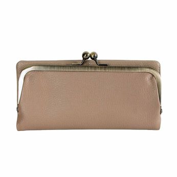 フェリシモギフトショップ | Ｌ＋レトロがま口本革長財布〈ベージュ〉