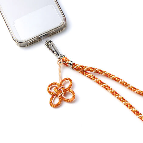 フェリシモギフトショップ | 叶結び京くみひもスマホストラップ〈橙〉