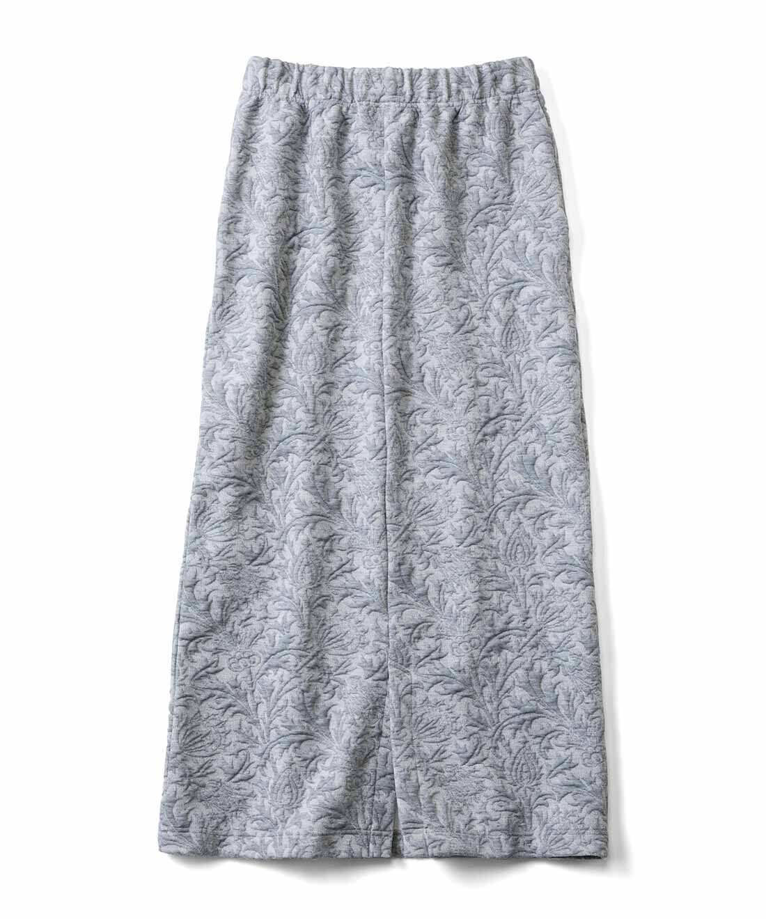 フェリシモギフトショップ|リブ イン コンフォート 大人モリスの世界 「シスル」柄をカジュアルに楽しむ ジャカードカットソーセットアップ〈パウダーグレー〉|BACK