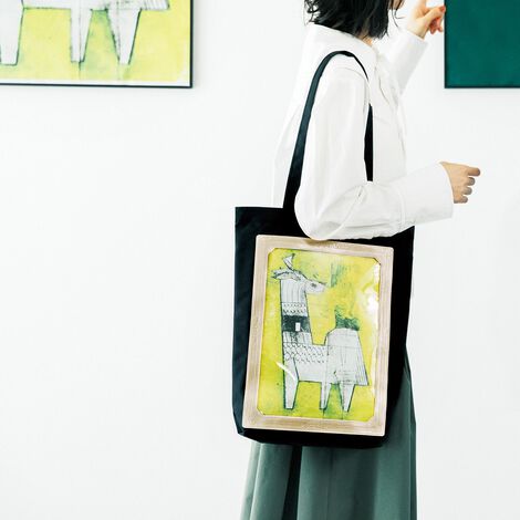 フェリシモギフトショップ | クリアファイルを楽しむマイミュージアムトート〈ブラック〉