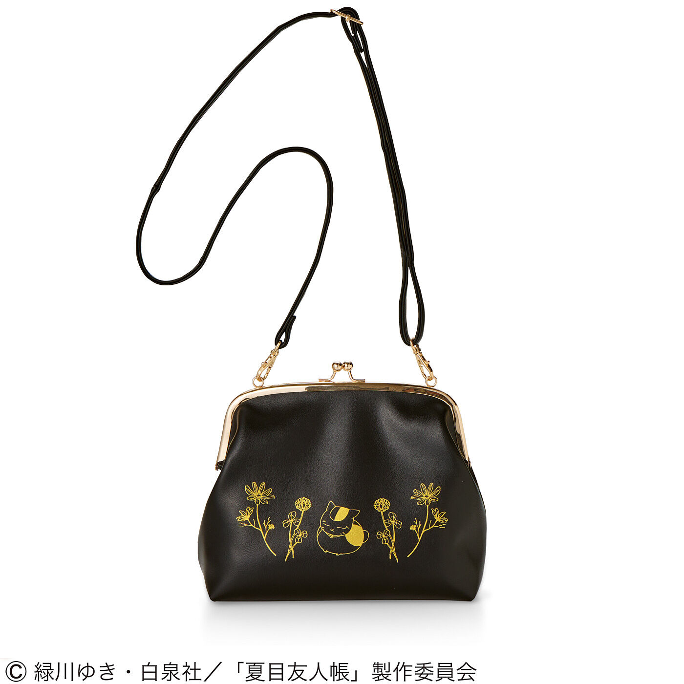 新着商品 夏目友人帳×猫部 大人かわいいゴールドがキラリ ニャンコ先生の バッグ