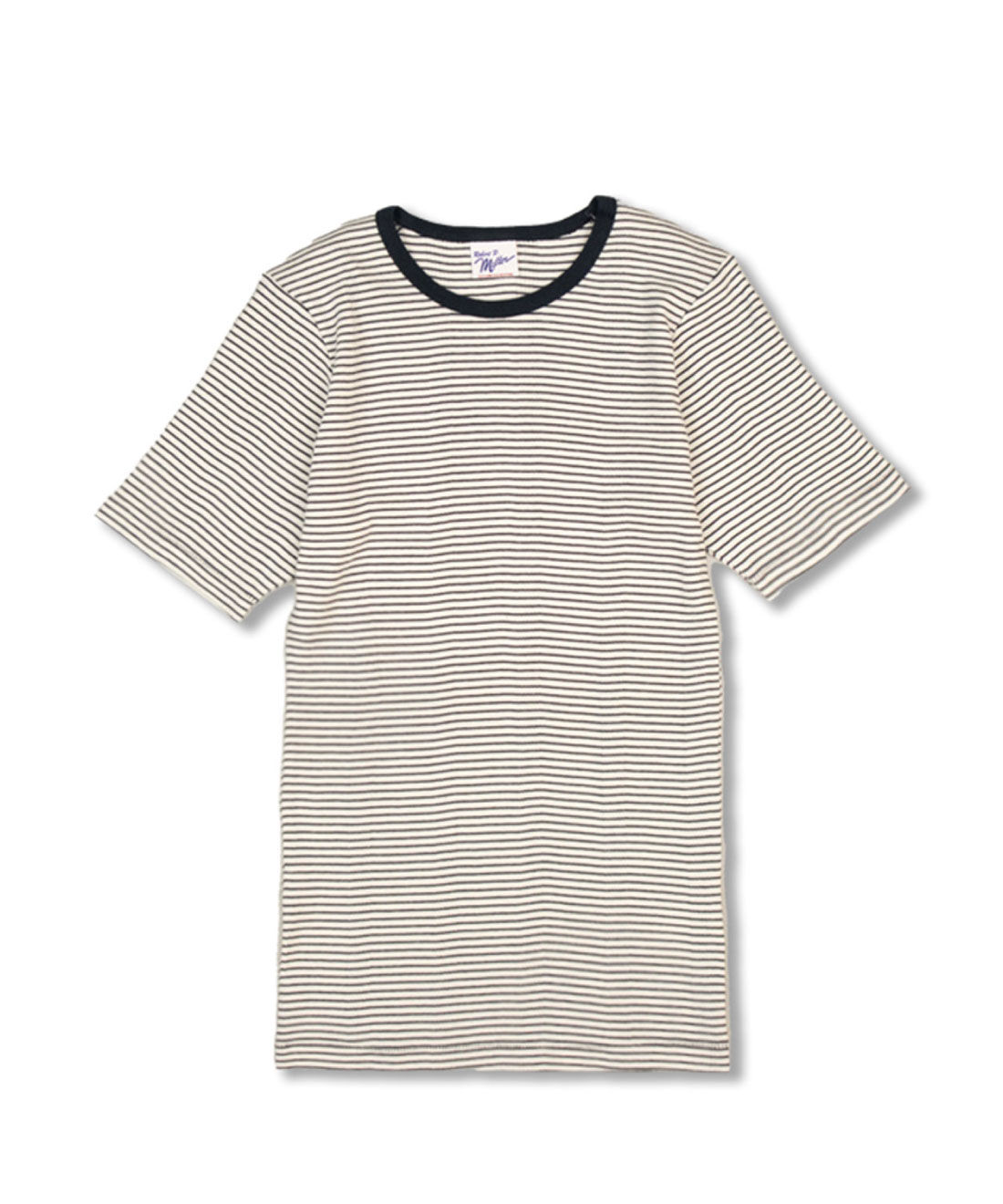 フェリシモギフトショップ|【WEB限定】miller リブボーダーＴシャツ〈ネイビー×ホワイト〉【シロップ．バスケット】