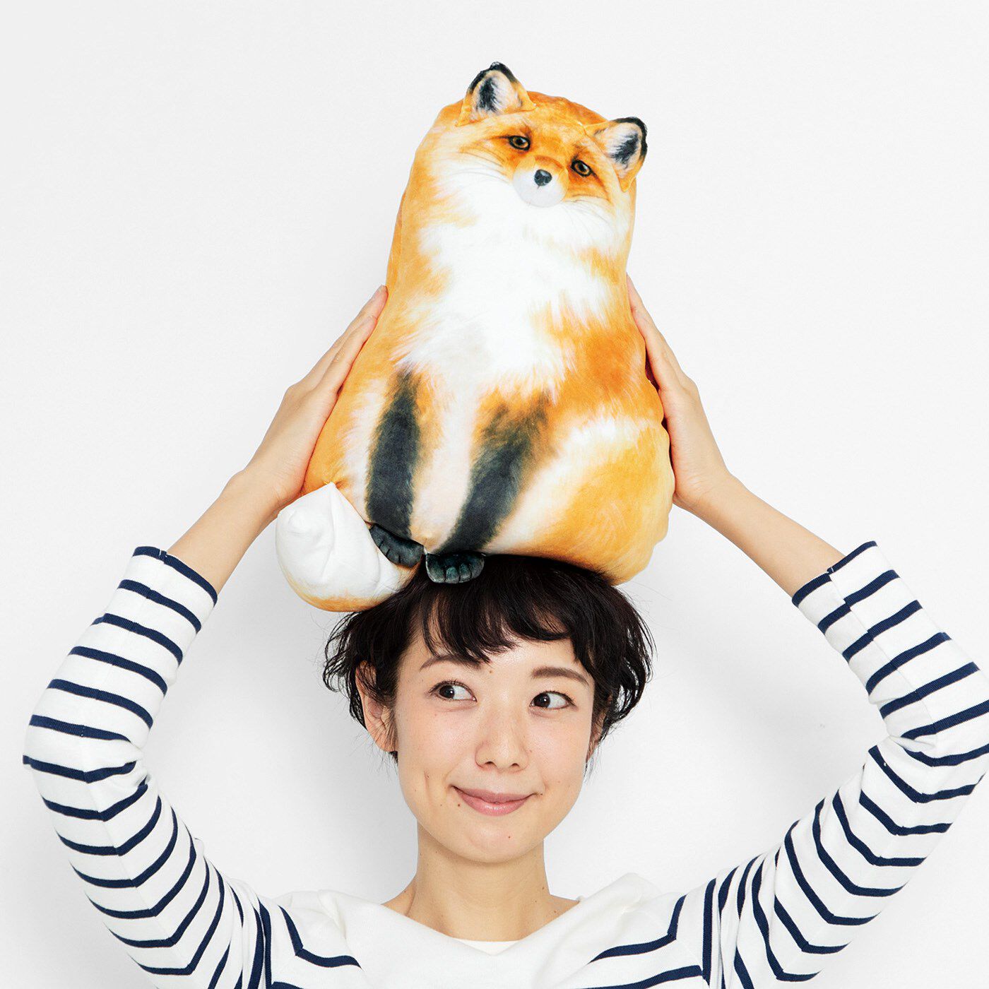 フェリシモギフトショップ|YOU+MORE!　キタキツネが化ける リバーシブルクッション