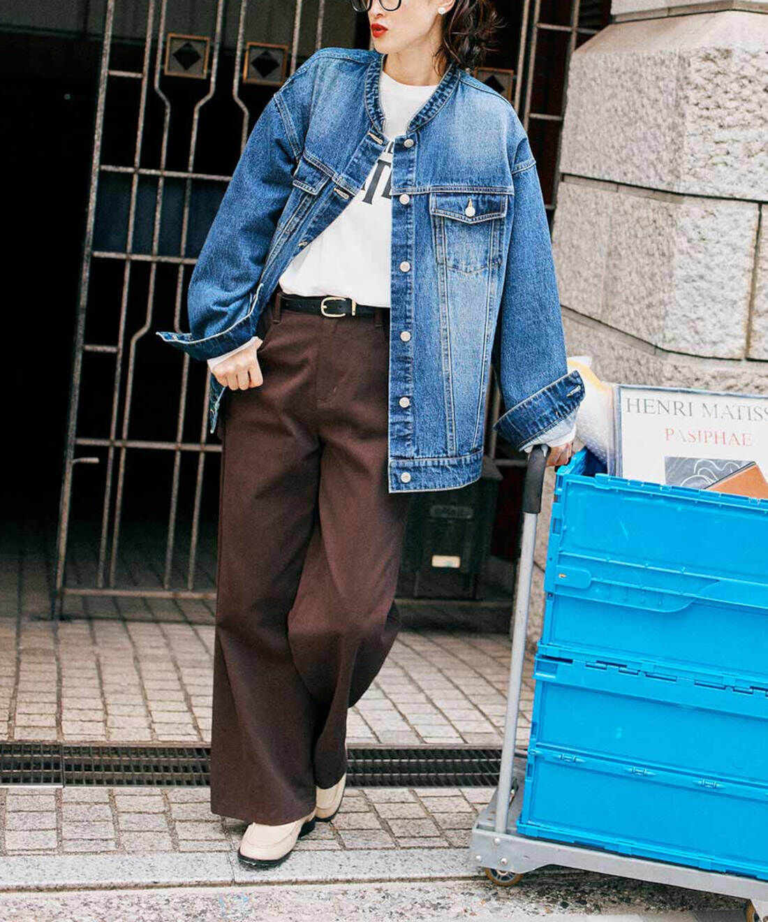 フェリシモギフトショップ|リブ　イン　コンフォート　おしりがすっきり見える　スタイルアップペインターパンツ〈チョコレートブラウン〉