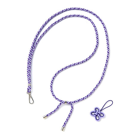 フェリシモギフトショップ | 叶結び京くみひもスマホストラップ〈紫〉