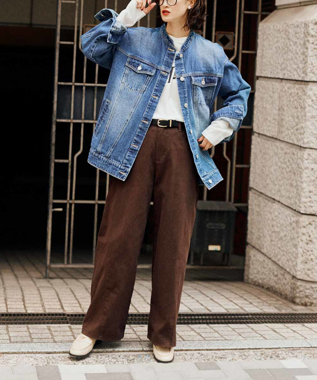 フェリシモギフトショップ|リブ　イン　コンフォート　おしりがすっきり見える　スタイルアップペインターパンツ〈チョコレートブラウン〉