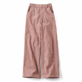 フェリシモギフトショップ | 裏ボアワイドコーデュロイパンツ〈ＰＫ〉リブイン