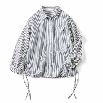 フェリシモギフトショップ | 刺しゅうストライプシャツ〈ＢＫ〉リブイン
