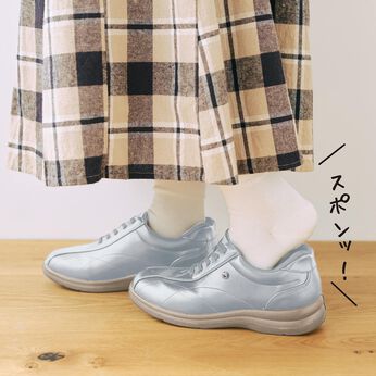 フェリシモギフトショップ | Ｌ＋特殊形状かかとシューズ〈シルバー〉