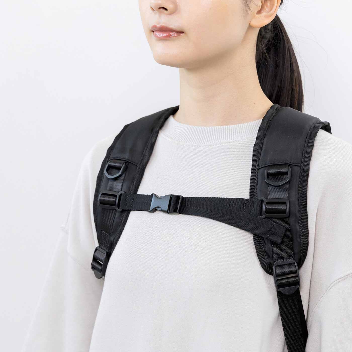 フェリシモギフトショップ|ラミプリュス みんなが使える 多層ポケット撥水（はっすい）マイバディーリュック〈ブラック〉