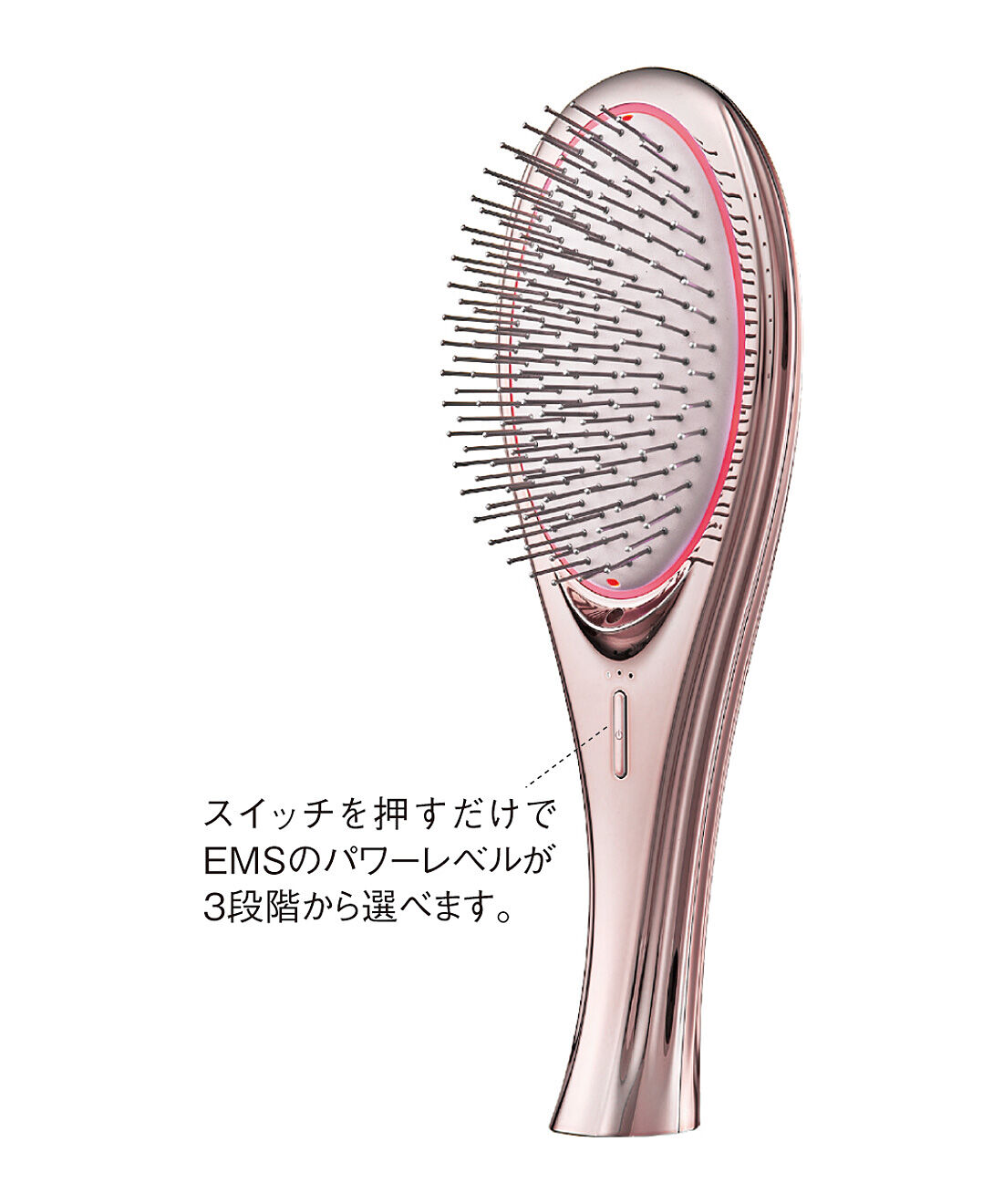 フェリシモギフトショップ|サロン級の美髪ケア　頭筋にアプローチする　ＥＭＳ機能付きクッションブラシ〈ピンクゴールド〉