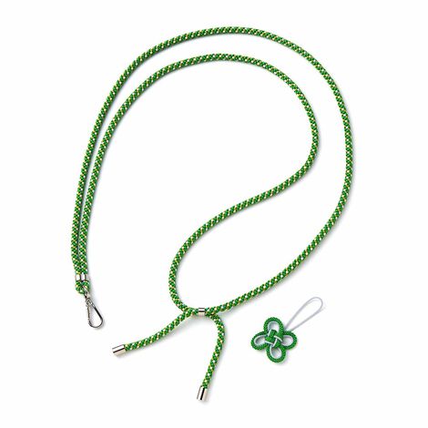 フェリシモギフトショップ | 叶結び京くみひもスマホストラップ〈緑〉