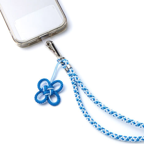 フェリシモギフトショップ | 叶結び京くみひもスマホストラップ〈青〉