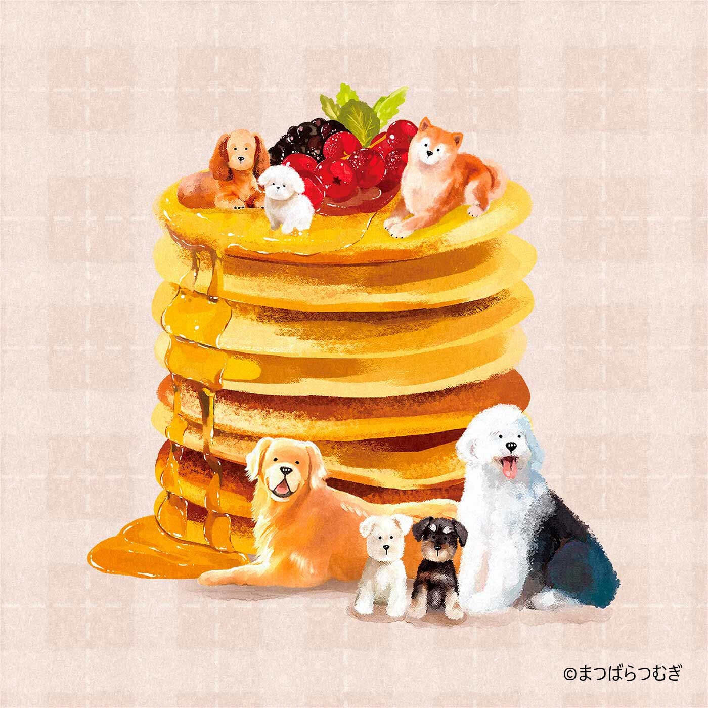 フェリシモギフトショップ|わんわんチャリティーハンカチ〈まつばらつむぎさん〉