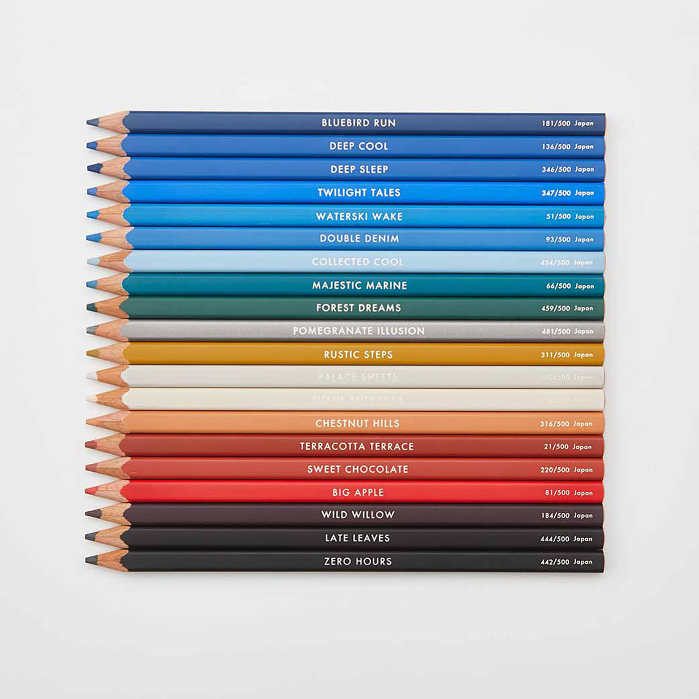 フェリシモギフトショップ|江戸をぬりつぶせ！ HOKUSAI色えんぴつ【20/500 COLORED PENCILS】葛飾北斎カラー