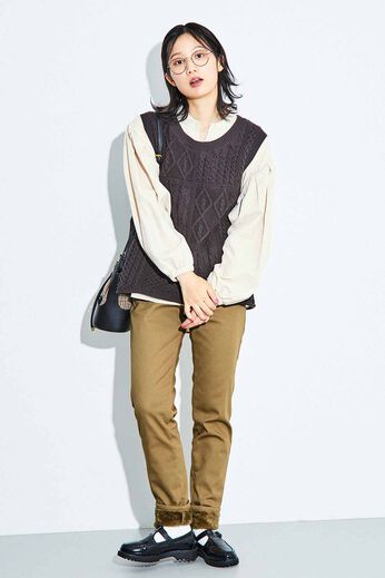 フェリシモギフトショップ | あったかすっきり裏ボアパンツ〈ＢＥ〉リブイン