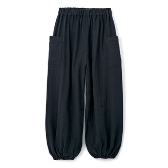 フェリシモギフトショップ | 裏表前後ろのないまるっとＷガーゼパンツブラック