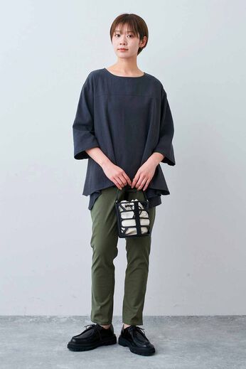 フェリシモギフトショップ | はまじヘムラインを楽しむ麻混Ｔ〈ＤＧＹ〉リブイン