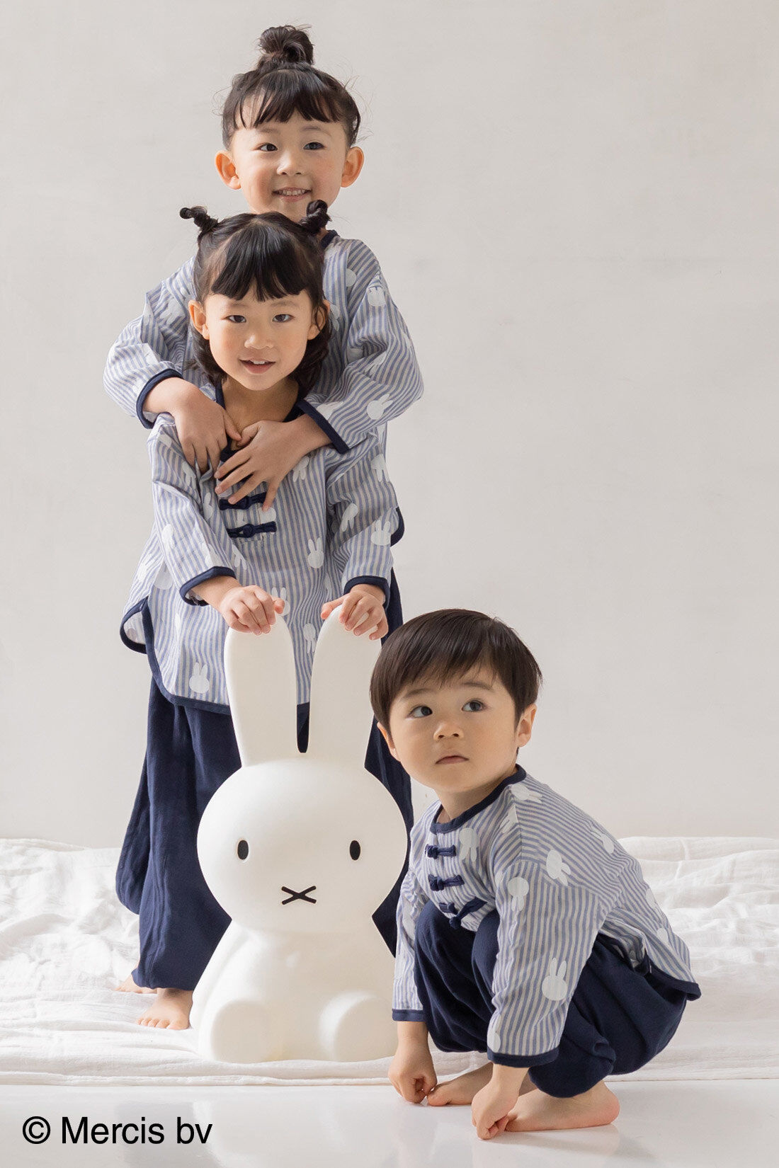 フェリシモギフトショップ|リブ イン コンフォート ×miffy　ふわふわダブルガーゼのストライプ長袖キッズセットアップ|おそろいで着てもかわいい