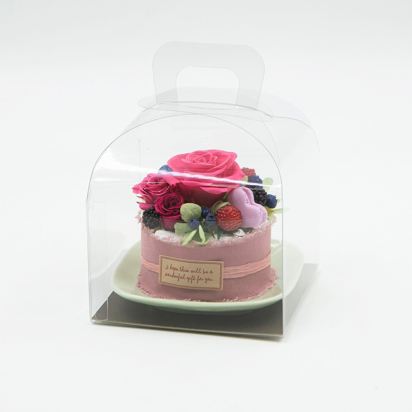 母の日の花ギフト|いつまでも華やかな プリザーブドフラワー「プティガトーレッド」