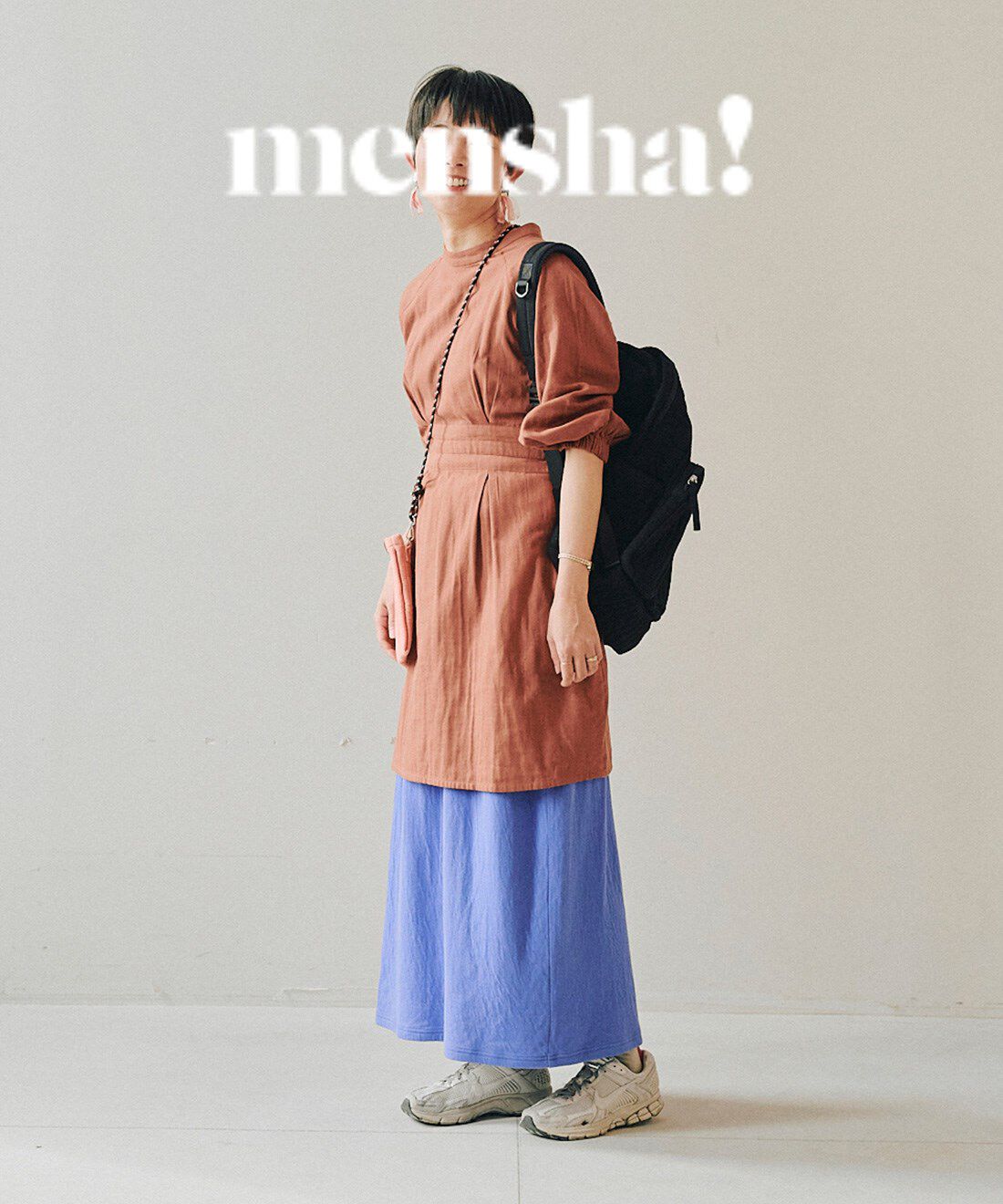 mensha!［メンシャ！］|mensha!　ヴィンテージライクな 2-WAYレイヤード サージカルガーゼチュニックの会|モデル身長 ：165cm 着用サイズ ：M