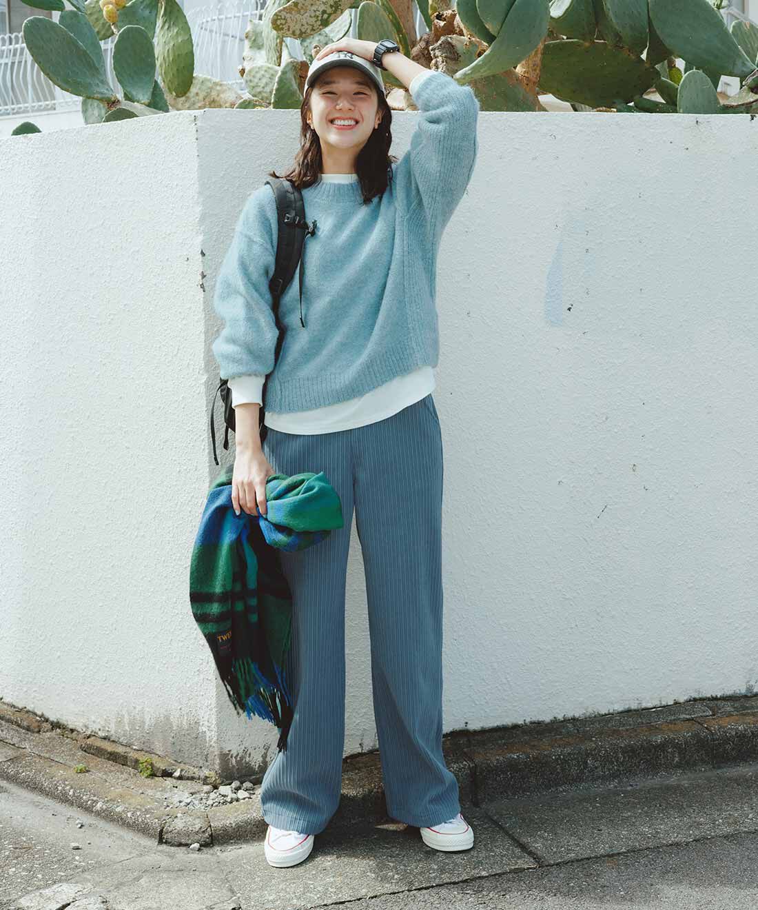 Live in comfort［リブインコンフォート］|リブ イン コンフォート 切り替えデザインで着映えする 洗えるニットトップス