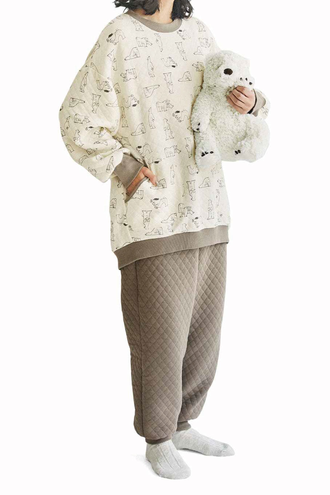 Live in comfort［リブインコンフォート］|旭山動物園・ボルネオの森応援商品　リブ イン コンフォート　ホッキョクグマと一緒にすやすや　ふんわりやさしいコットンのキルティングパジャマ