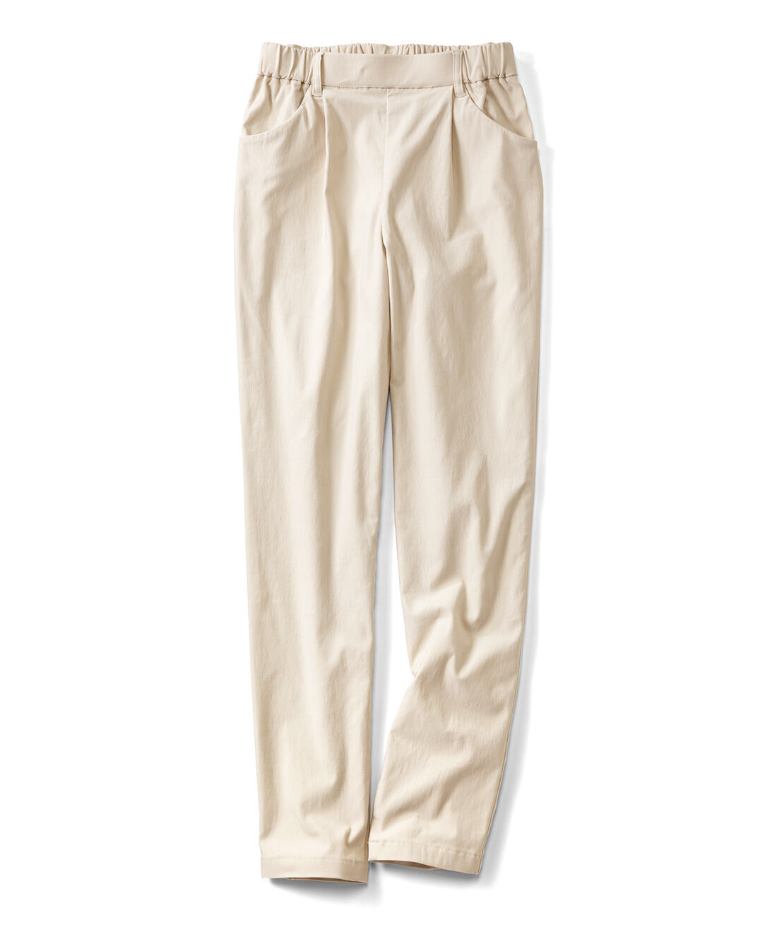 Live in comfort［リブインコンフォート］|リブ イン コンフォート まるではいてないみたい!? ふんわり裏微起毛になった スーパー伸び軽テーパードパンツの会|アイボリー