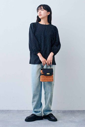 Live in comfort［リブインコンフォート］ | ネックギャザー 簡単に着られる ボリューム袖 ブラウス の会