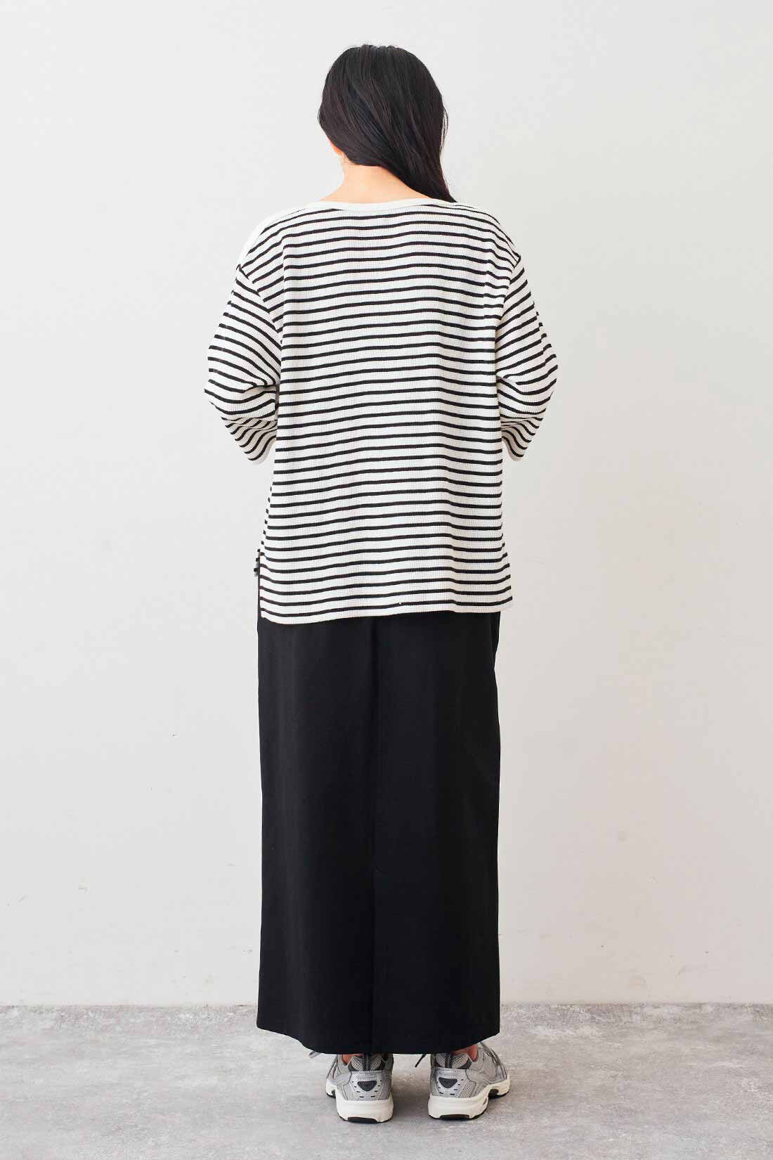 Live in comfort［リブインコンフォート］|リブ イン コンフォート Live love cotton（R）プロジェクト 肌心地やわらかな 大人ボーダーワッフルトップスの会