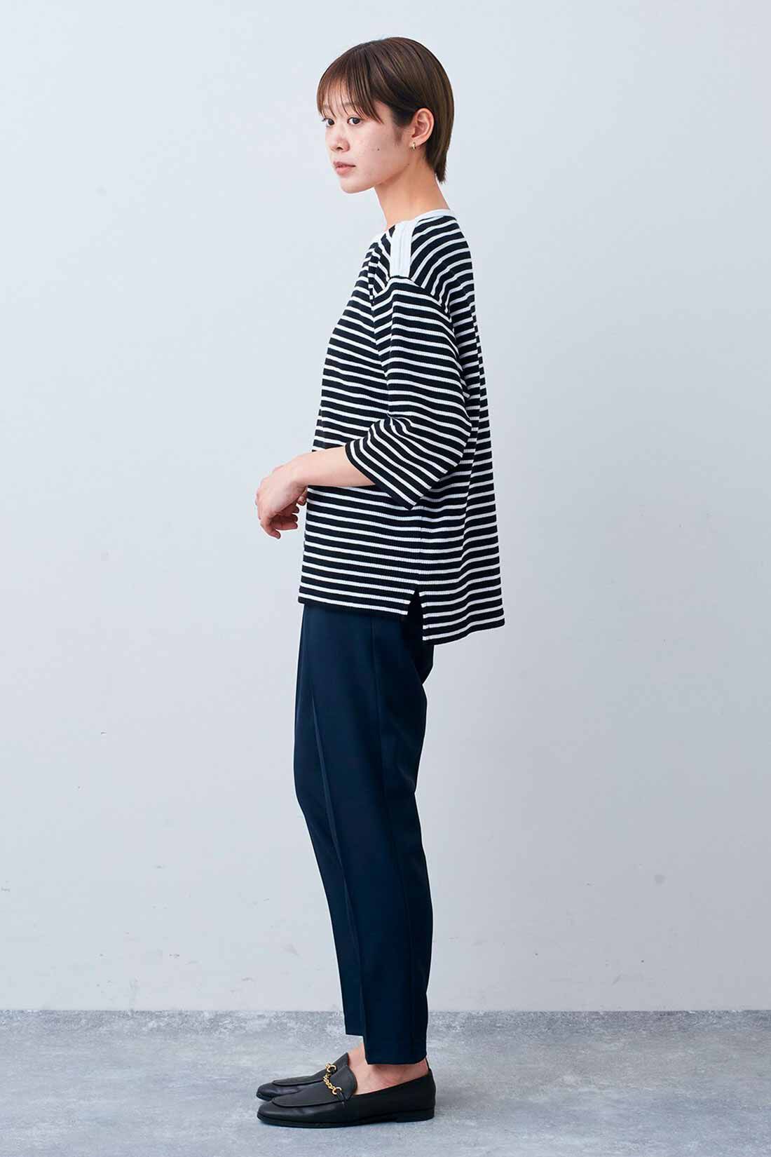 Live in comfort［リブインコンフォート］|リブ イン コンフォート Live love cotton（R）プロジェクト 肌心地やわらかな 大人ボーダーワッフルトップスの会