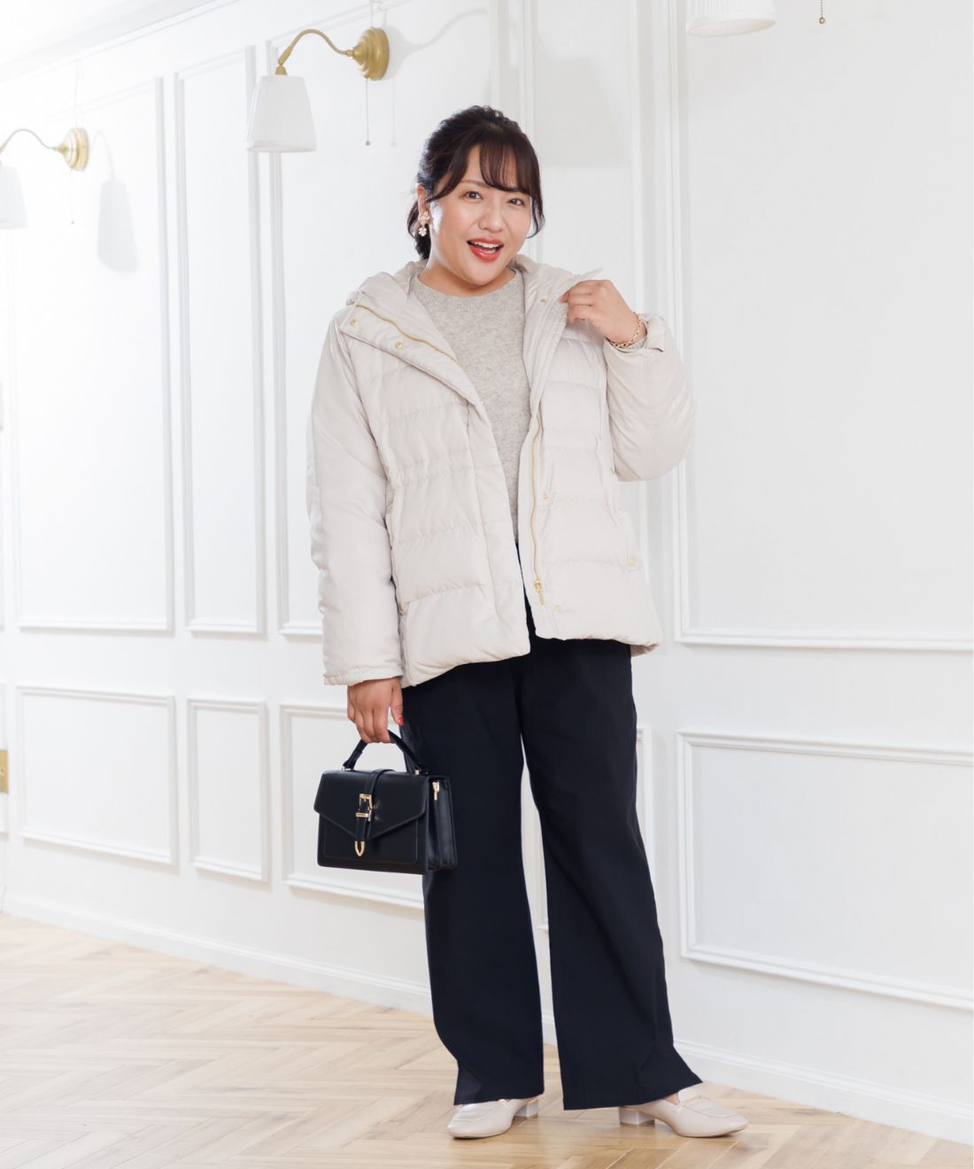 Live in  comfort|リブ イン コンフォート Hinaさんとコラボ Yラインが気になりにくい！ スッキリ美脚 スーパー伸び軽ストレートパンツ