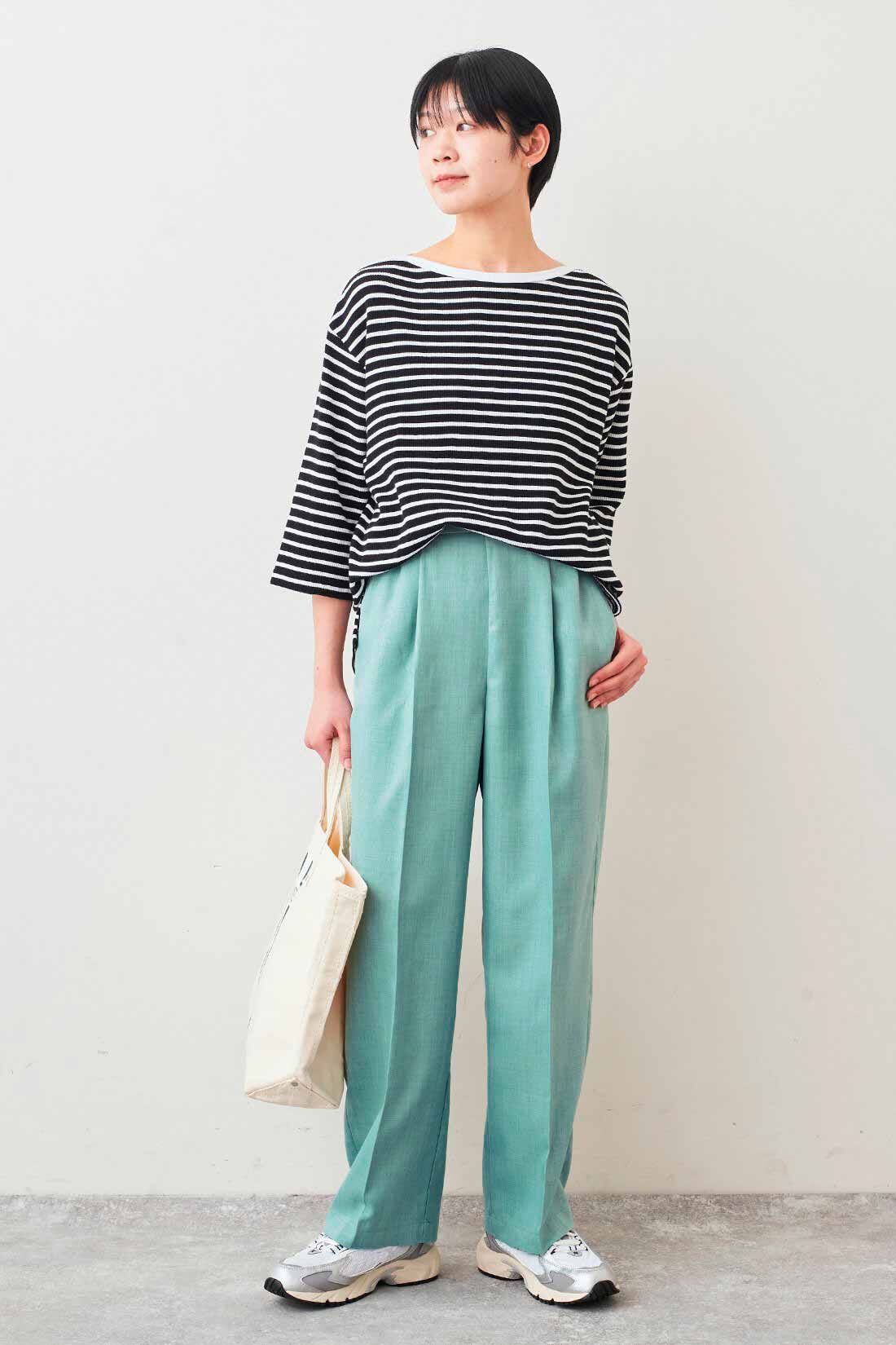 Live in comfort［リブインコンフォート］|リブ イン コンフォート Live love cotton（R）プロジェクト 肌心地やわらかな 大人ボーダーワッフルトップスの会