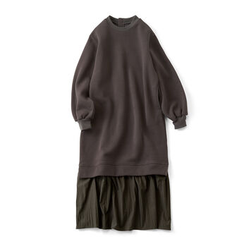 Live in  comfort | 品よい　裏起毛カットソーワンピース〈ＧＹ〉リブ