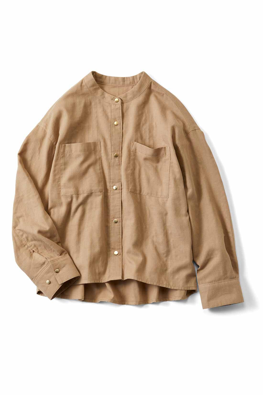 Live in comfort［リブインコンフォート］|リブ イン コンフォート ダブルガーゼを軽やかにはおる やわらかなコットンシャツの会|モカ