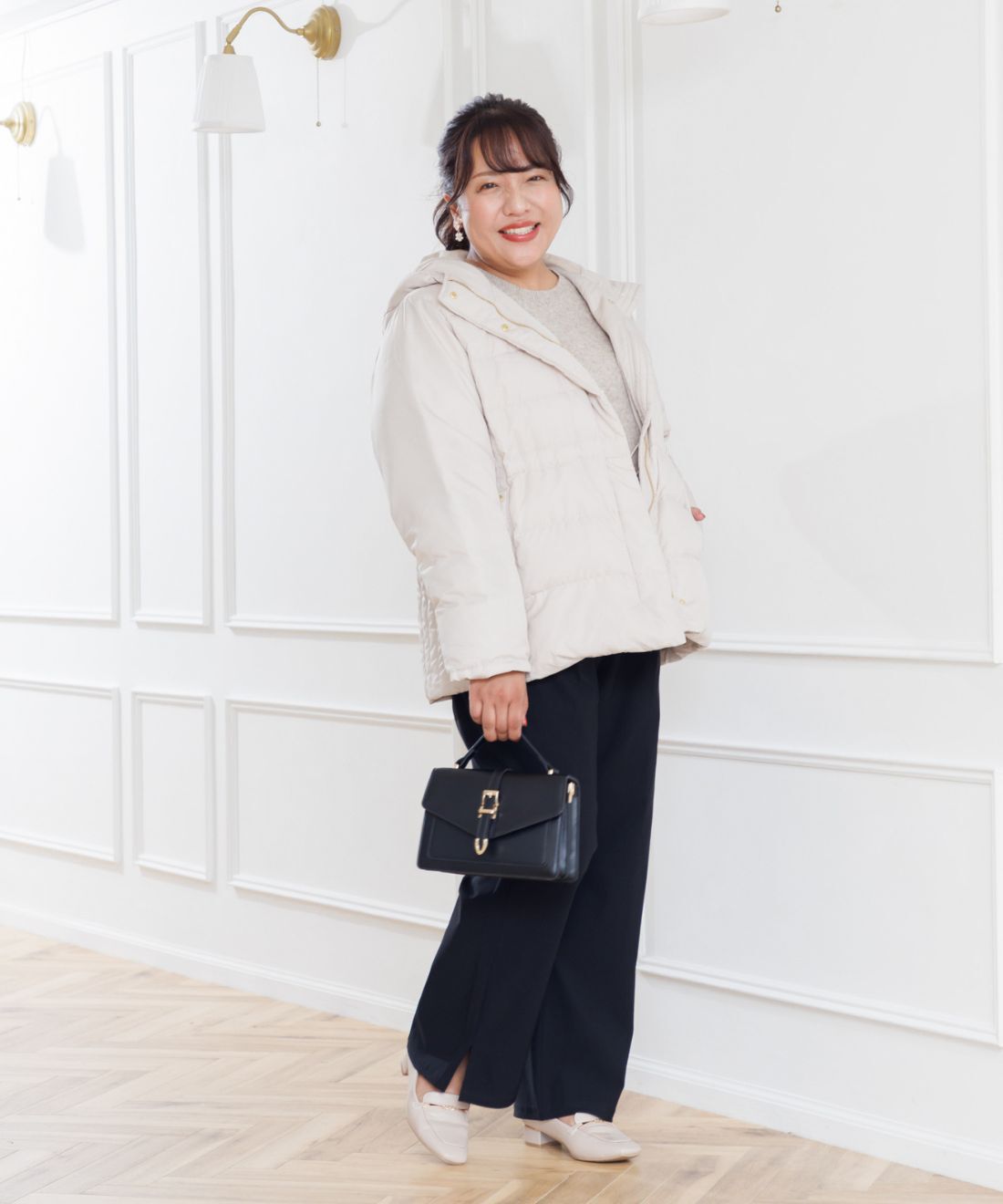 Live in  comfort|リブ イン コンフォート Hinaさんとコラボ Yラインが気になりにくい！ スッキリ美脚 スーパー伸び軽ストレートパンツ