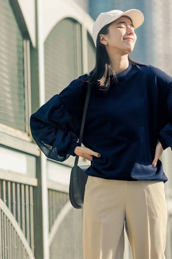 Live in comfort［リブインコンフォート］ | 週７活躍 きれいだね パンツ ワイドストレート  ベージュ